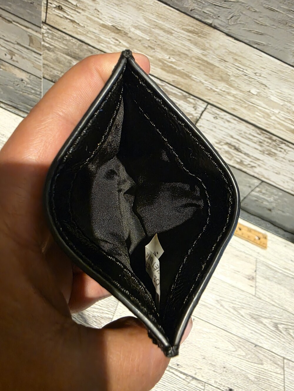 Coach Black and Taupe Signature Canvas Card Holder - Picture 3 of 3